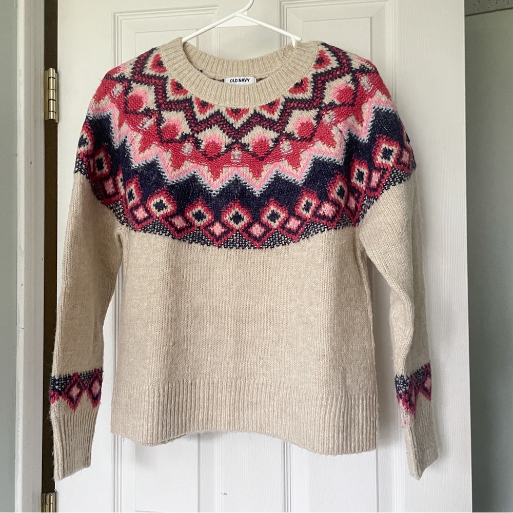 Old navy thick fair isle sweater